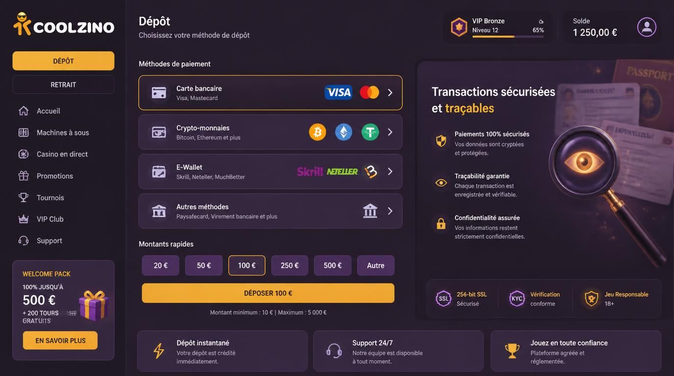 Carte mettant en évidence les méthodes de dépôt et la visibilité des données.